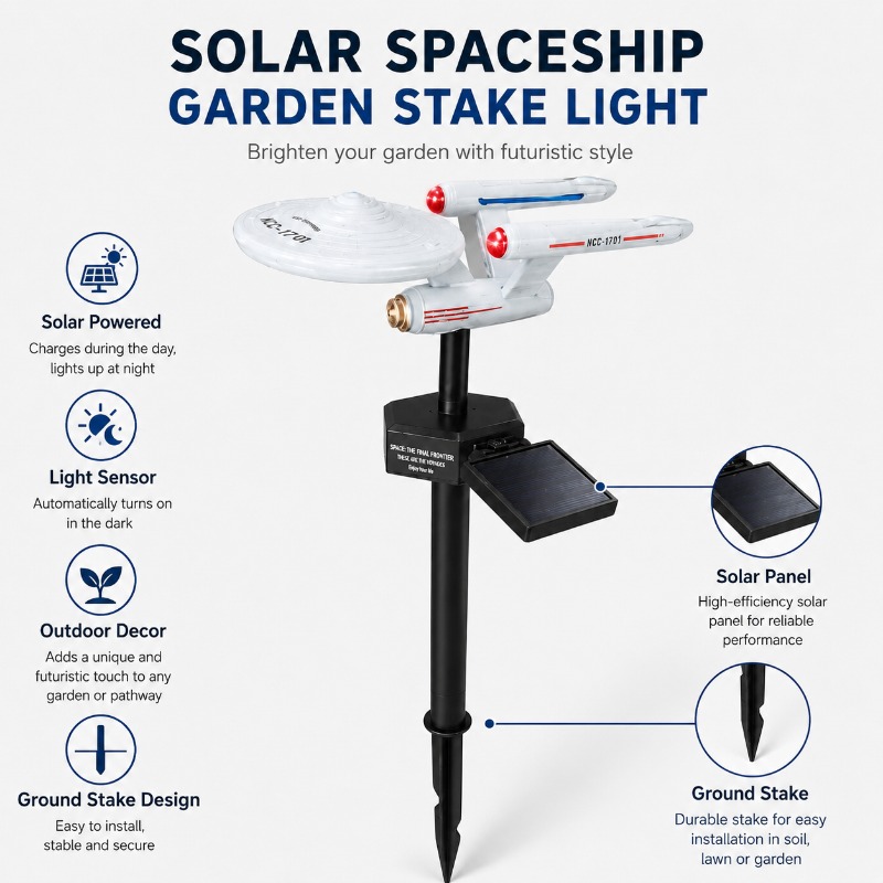 Smart Garden Light Camera - Lampada Solare da Giardino Star Trek