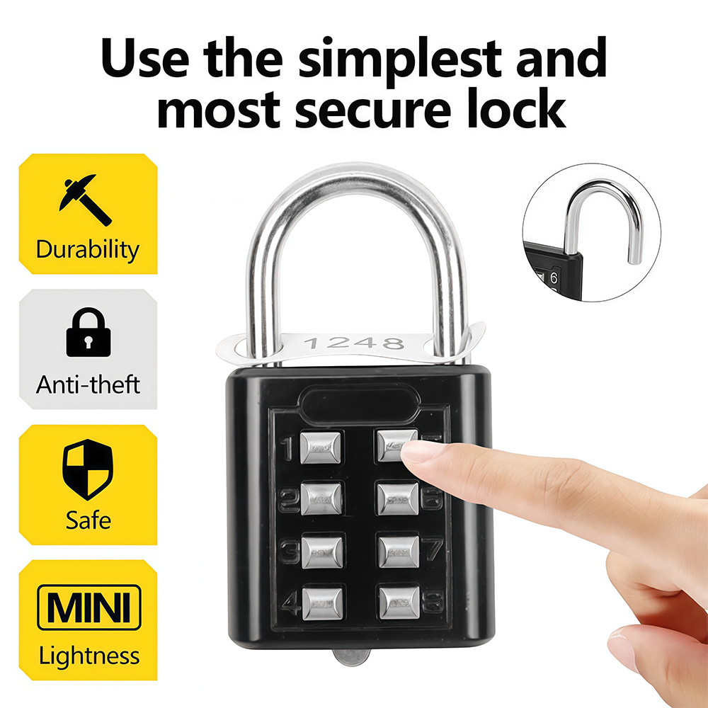 Smart Garden Gate Lock - Combinazione a 8 cifre Pulsante esterno