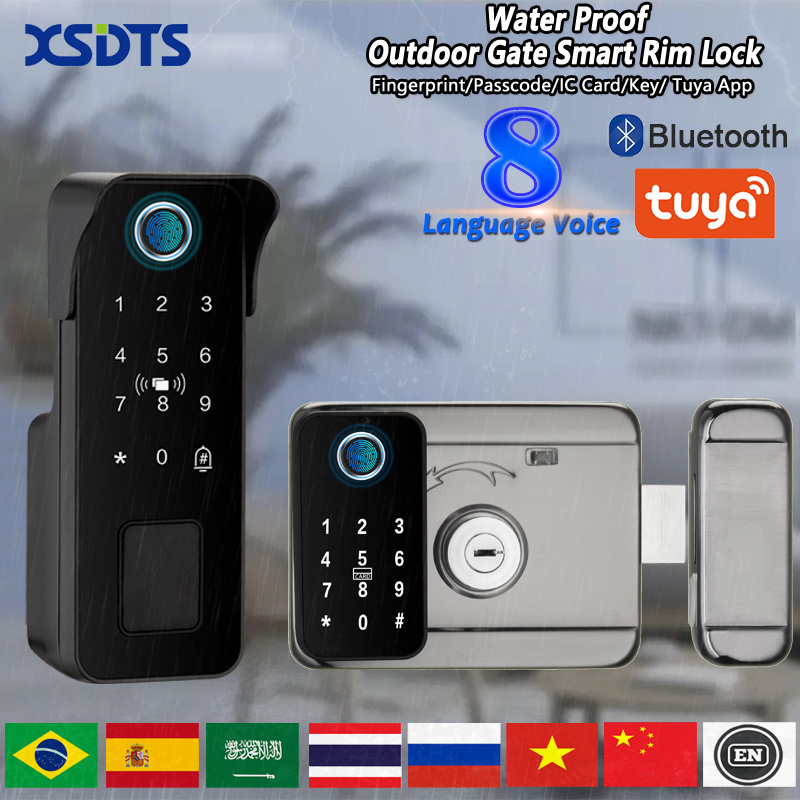 Smart Garden Gate Lock - Impermeabile Smart Door Lock Impronta digitale
