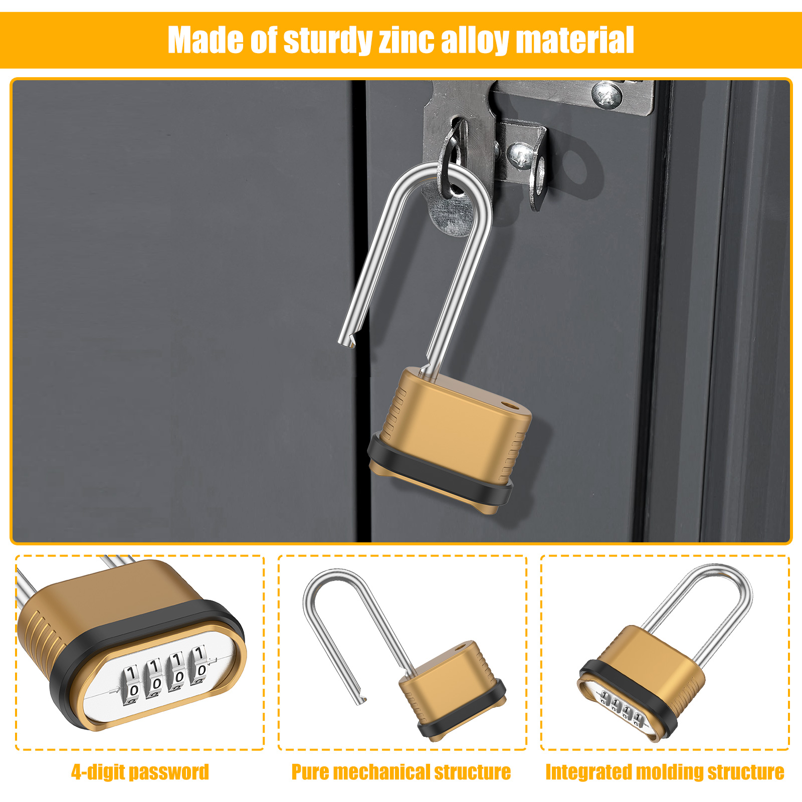 Lucchetto a combinazione a 4 c - Smart Garden Gate Lock recensione e prezzo