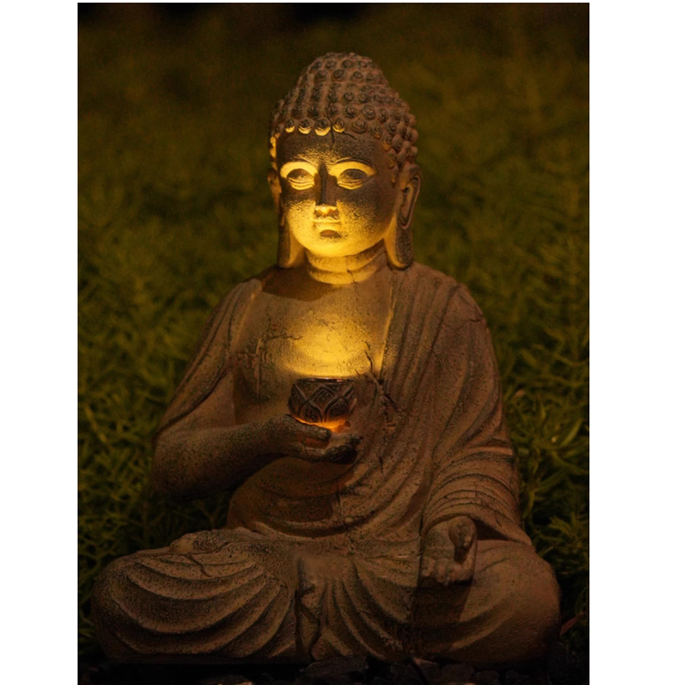 Statua di Buddha solare in res - Smart Garden Ornaments recensione e prezzo
