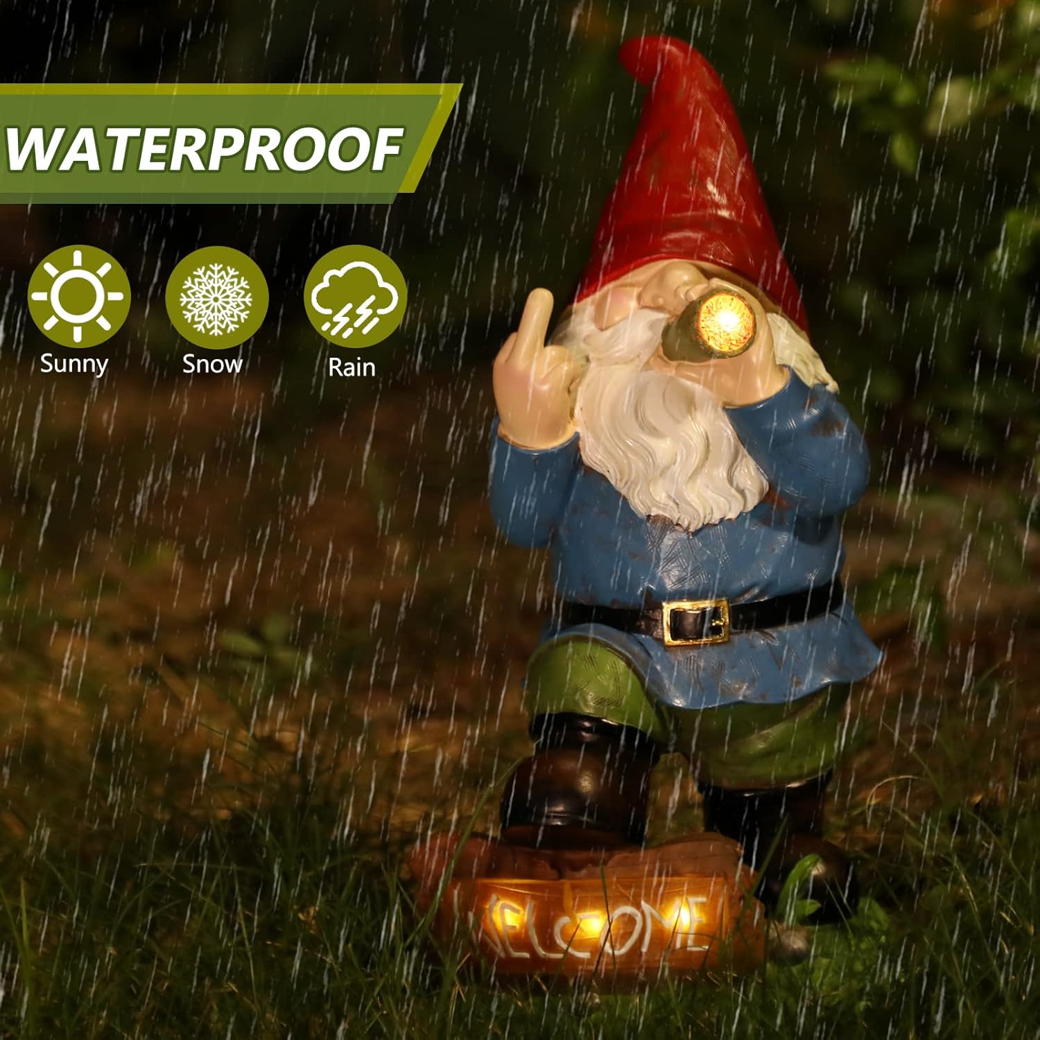 Statue nane a dito medio solar - Smart Garden Ornaments recensione e prezzo